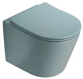 Wc s doskou softclose závesné SAT Infinitio zelená mat  so zadným odpadom SATINF010RREXPLGEM