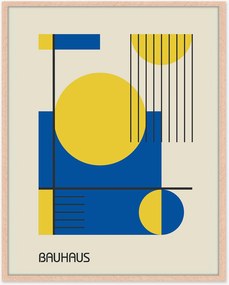 Nástenná dekorácia v ráme Bauhaus in Blue & Yellow