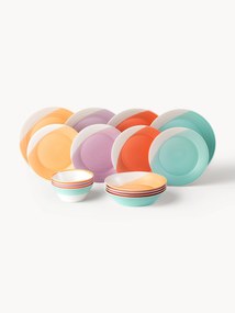 Súprava riadov z porcelánu Brights, 4 osoby (16 dielov)