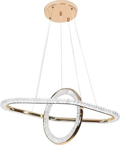 Toolight Toolight, LED závesné svietidlo 64x36 cm, 60W, G034-CP, zlatá lesklá, OSW-06301