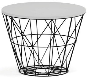 Okrúhly konferenčný stolík STILO, priemer 60 cm, sivá