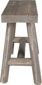 Hnedý antik drevený stolík na kvety - 38*18*38 cm