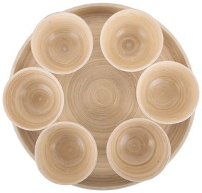 Bambusová servírovacia súprava v prírodnej farbe ø 32 cm Puro – PT LIVING