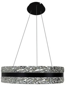 LED Stmievateľný luster na lanku LED/80W/230V 3000-6500K čierna + diaľkové ovládanie