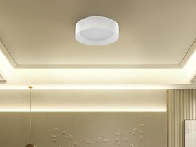 Kovové stropné LED svietidlo biele LOEI Beliani