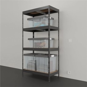 Régal RIVET PACK 180x90x45cm s plastovými úložnými boxami ECO 35 l a 36 l