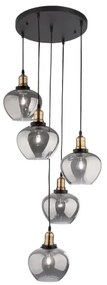 Luxusný luster Cedro 50 tmavo sivé
