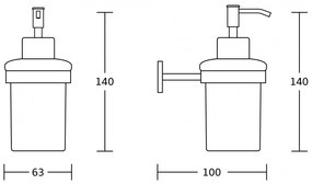 Mexen príslušenstvo, ZOJA dávkovač mydla, čierna, 70191388-70