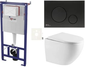 Závesný wc set do ľahkých stien / predstenová SAT SIKOSSREX6768K, 1 ks