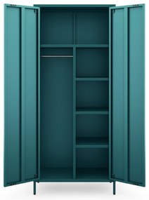 Šatníková skriňa FLAVIO, 800 x 1850 x 450 mm, Modern: morská farba