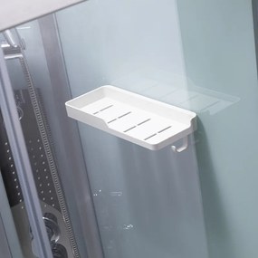 BPS-koupelny Hydromasážny box HYD-AL120 ľavý, 120x80 cm, kartáčovaný chróm/transparent