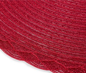 Okrúhle prestierania, 4 ks, červené