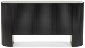 Designová komoda Sansita 160 cm mramor/černá