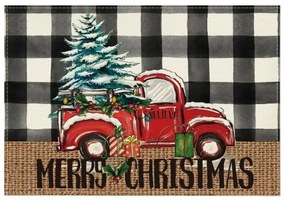 Vianočné prestieranie na stôl MERRY CHRISTMAS 30x45 cm, biele