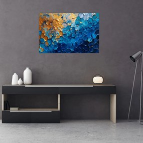 Obraz - Modrozlatá maľba (90x60 cm)