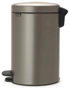 Sivý nášľapný oceľový odpadkový kôš 12 l NewIcon – Brabantia