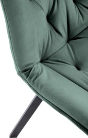 Jedálenská otočná stolička SOFIA - tmavo zelená