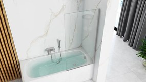 Jednodielna vaňová zástena REA LAGOS 70 cm, chróm/transparent