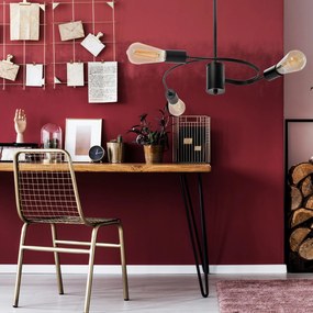 Toolight - Stropná lampa 3xE27 60W APP740-3CP, čierna, OSW-01105