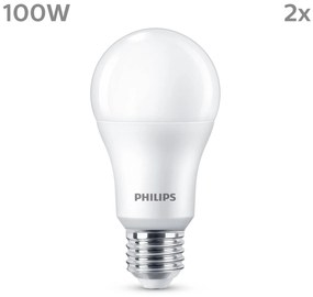 Philips LED E27 13W 1 521lm 2 700 K matná 2 ks