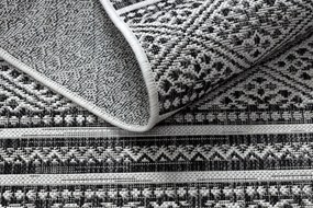 Koberec SISAL SION cikcak, diamanty BOHO 22168 čierny / ecru