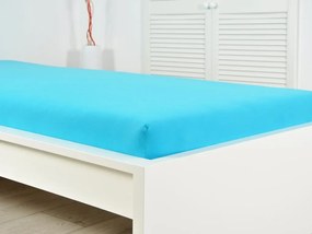 Jersey plachta do detskej postieľky EXCLUSIVE 70x140 cm azúrová