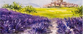 Obraz - Provance, Francúzsko, olejomaľba (120x50 cm)