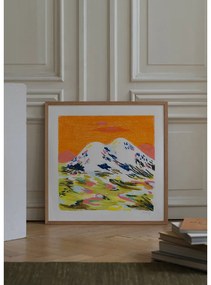 The Poster Club Plagát Orange Mountain by Nina Dissing 50x50