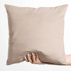 Biante Zamatová obliečka na vankúš Velvet Prémium SVP-020 Béžová 50 x 50 cm