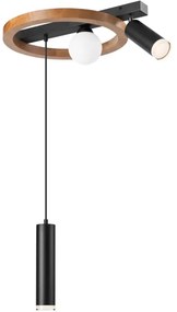 Luster na lanku OTIS 1xG9/5W/230V + 2xE27/15W/230V dub