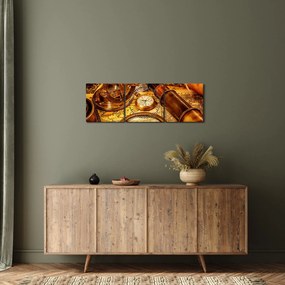Obraz - Historické pomôcky námorníkov (s hodinami) (90x30 cm)
