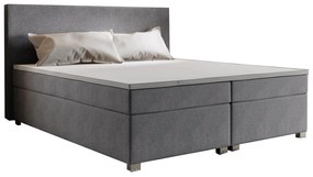 Manželská posteľ Boxspring 140 cm Simon (sivá) (s matracom, bez úložného priestoru). Vlastná spoľahlivá doprava až k Vám domov. 1047329