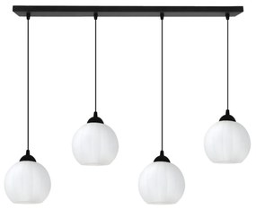 Závesné svietidlo Costa, 4x biele sklenené tienidlo, b