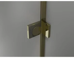 Mexen Lunar T, výklopný ľavý sprchový kút 140 x 100 cm, 8mm číre sklo, zlatý profil, 834T-140-100-50-00-L