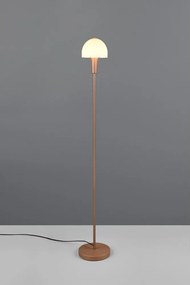 Stojacia lampa v bronzovej farbe so skleneným tienidlom (výška 120 cm) Glenn – Reality