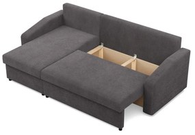 Rohová rozkladacia sedacia súprava NEO - skosený bok - model 3 Sivá