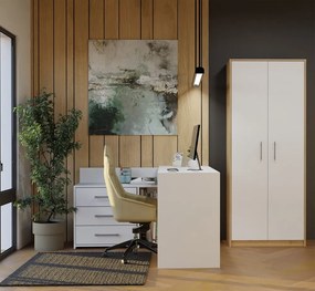 Kancelářská knihovna Oliv 2D dub Artisan/bílá