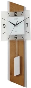 Drevené kyvadlové hodiny JVD NS19052.1 s plynulým chodom, 65 cm