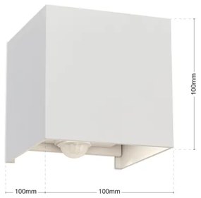Orion AL 11-1314 - LED vonkajšie nástenné svietidlo s čidlom CUBE-S LED/13W/230V