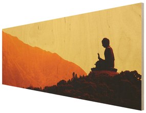 Drevenné obrazy Osamotený Budha