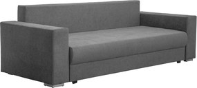 Pohovka rozkladacia na lôžko Genf, stredne šedá látka