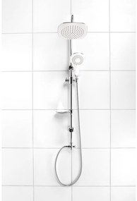 Invena Elea, sprchový stĺp h-960 s ručnou a hlavovou sprchou, chrómová-biela, INV-AU-82-001-M