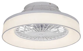 Stropný ventilátor biely 47 cm vrátane LED stmievateľný s diaľkovým ovládaním - Emily