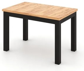 Rozkladací jedálenský stôl DOO dub artisan/čierna