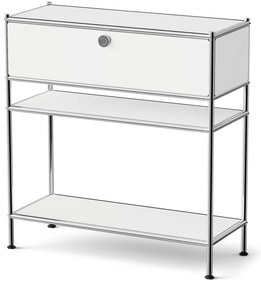 Kovová konzola »CN3 Slim Line« so zásuvkou, biela