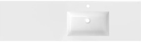 Mexen Otis, umývadlo na zapustenie 161 x 46,5 cm, pravé, biela lesklá, 25181600P