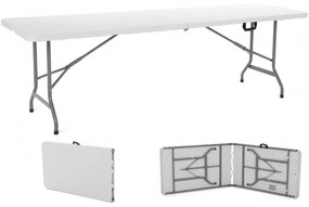 JAKS Skladací stôl 180 cm biely