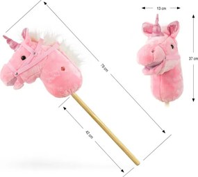 Kôň na palici Milly Mally ružový