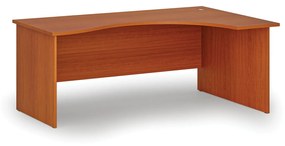 Ergonomický kancelársky pracovný stôl PRIMO WOOD, 1800 x 1200 mm, pravý, čerešňa