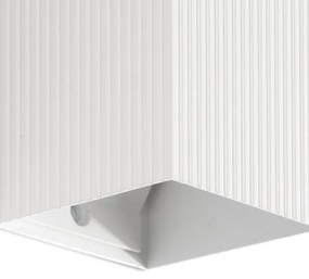 FARO 40534 - Nástenné svietidlo SOLE 1xGU10/8W/230V biela vrúbkovaná hranatý